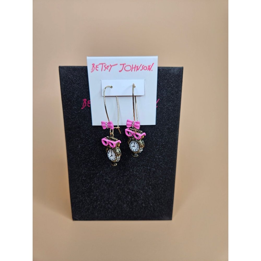 Betsey Johnson Owl Earrings